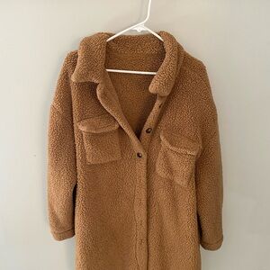 SHEIN Warm Tan Teddy Jacket